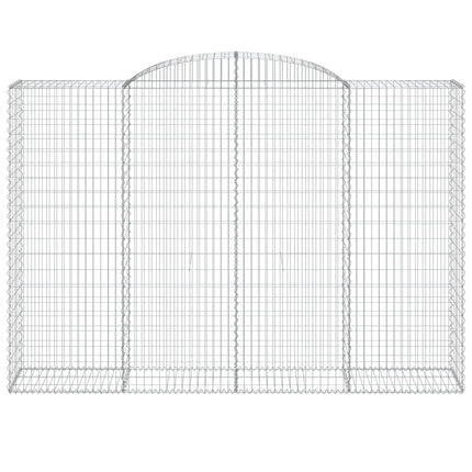 Gabioner bågformade 9 st 300x50x200/220 cm galvaniserat järn