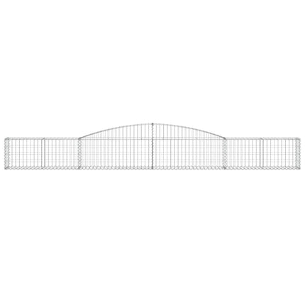 Gabioner bågformade 2 st 400x30x40/60 cm galvaniserat järn