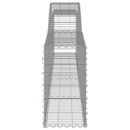 Gabioner bågformade 2 st 400x30x60/80 cm galvaniserat järn