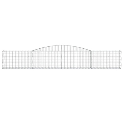 Gabioner bågformade 3 st 400x30x60/80 cm galvaniserat järn