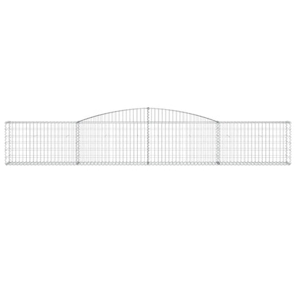 Gabioner bågformade 4 st 400x30x60/80 cm galvaniserat järn