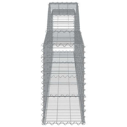 Gabioner bågformade 4 st 400x30x60/80 cm galvaniserat järn