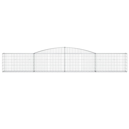 Gabioner bågformade 10 st 400x30x60/80 cm galvaniserat järn