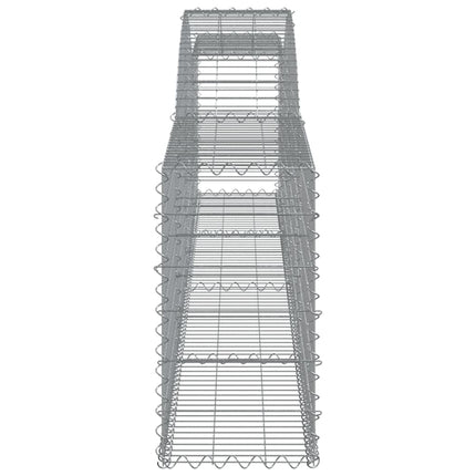 Gabioner bågformade 20 st 400x30x60/80 cm galvaniserat järn