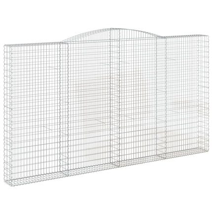 Gabioner bågformade 5 st 400x30x220/240 cm galvaniserat järn