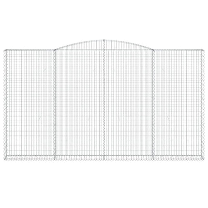 Gabioner bågformade 10 st 400x30x220/240 cm galvaniserat järn