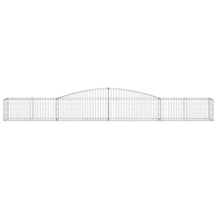 Gabioner bågformade 2 st 400x50x40/60 cm galvaniserat järn