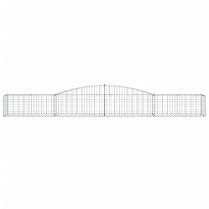 Gabioner bågformade 9 st 400x50x40/60 cm galvaniserat järn