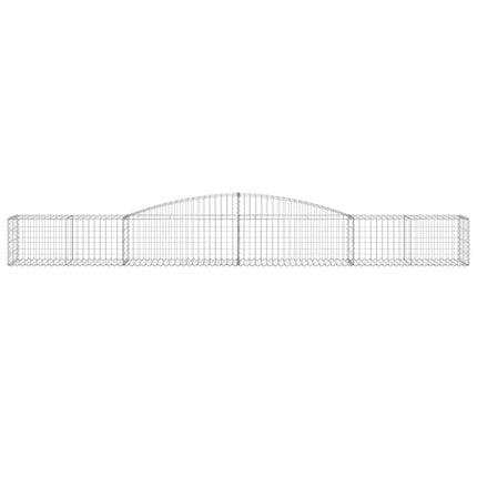 Gabioner bågformade 10 st 400x50x40/60 cm galvaniserat järn