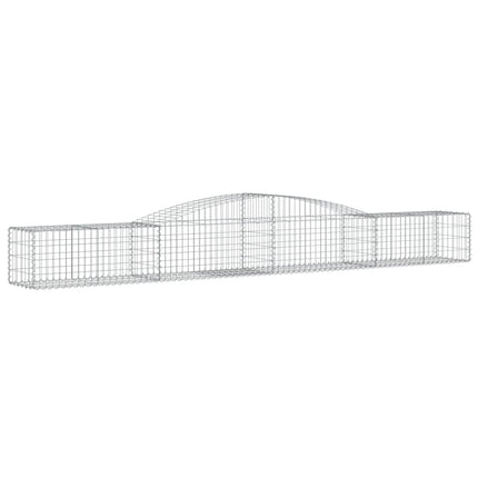 Gabioner bågformade 15 st 400x50x40/60 cm galvaniserat järn