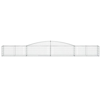 Gabioner bågformade 20 st 400x50x40/60 cm galvaniserat järn