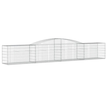 Gabioner bågformade 5 st 400x50x60/80 cm galvaniserat järn