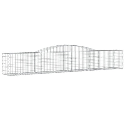 Gabioner bågformade 7 st 400x50x60/80 cm galvaniserat järn