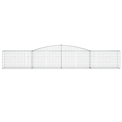 Gabioner bågformade 8 st 400x50x60/80 cm galvaniserat järn