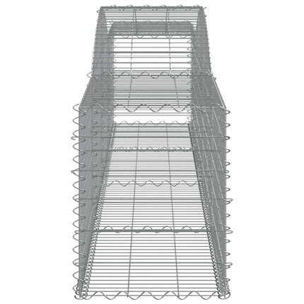 Gabioner bågformade 25 st 400x50x60/80 cm galvaniserat järn