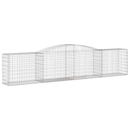 Gabioner bågformade 15 st 400x50x80/100 cm galvaniserat järn