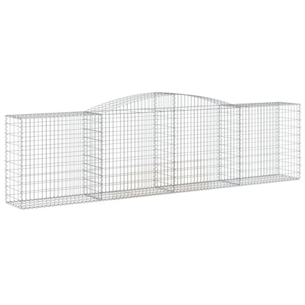 Gabioner bågformade 3 st 400x50x100/120 cm galvaniserat järn