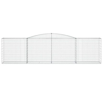 Gabioner bågformade 9 st 400x50x100/120 cm galvaniserat järn