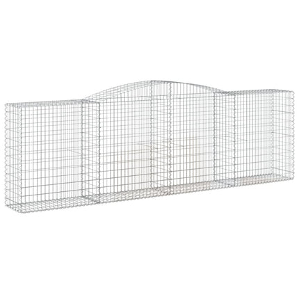 Gabioner bågformade 8 st 400x50x120/140 cm galvaniserat järn