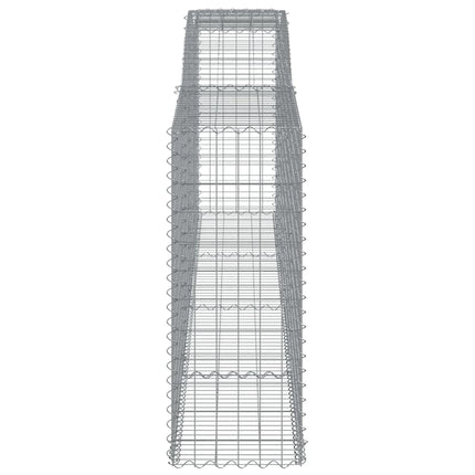 Gabioner bågformade 10 st 400x50x120/140 cm galvaniserat järn