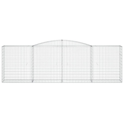 Gabioner bågformade 25 st 400x50x120/140 cm galvaniserat järn