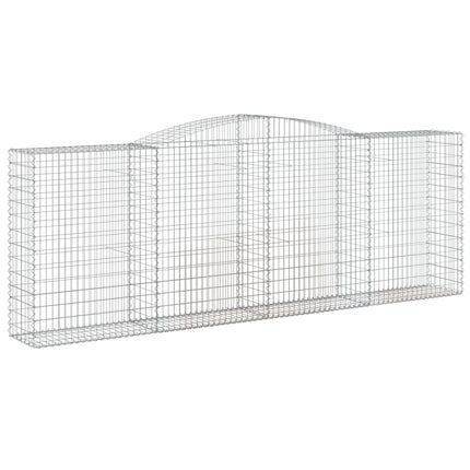 Gabioner bågformade 2 st 400x50x140/160 cm galvaniserat järn