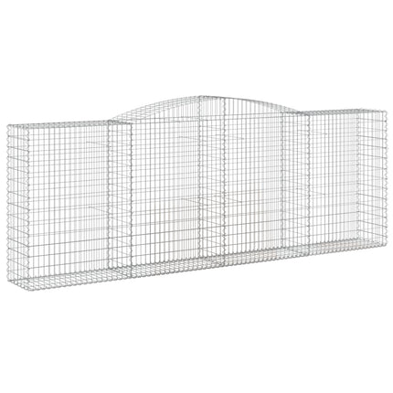 Gabioner bågformade 3 st 400x50x140/160 cm galvaniserat järn