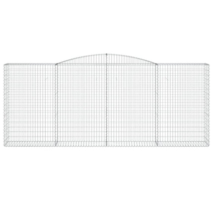 Gabion bågformad 4 st 400x50x160/180 cm galvaniserat järn