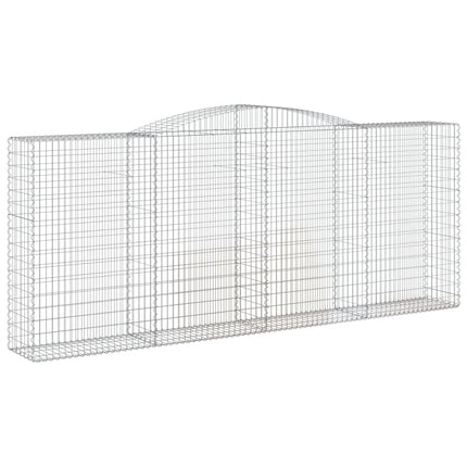 Gabion bågformad 9 st 400x50x160/180 cm galvaniserat järn