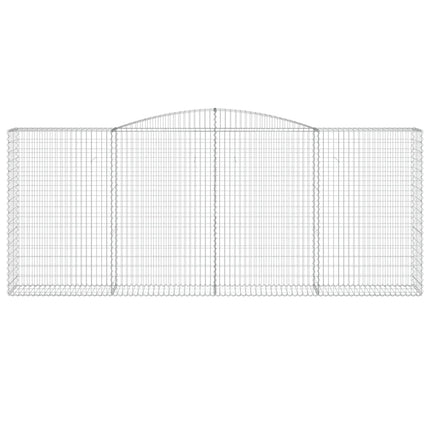 Gabion bågformad 10 st 400x50x160/180 cm galvaniserat järn