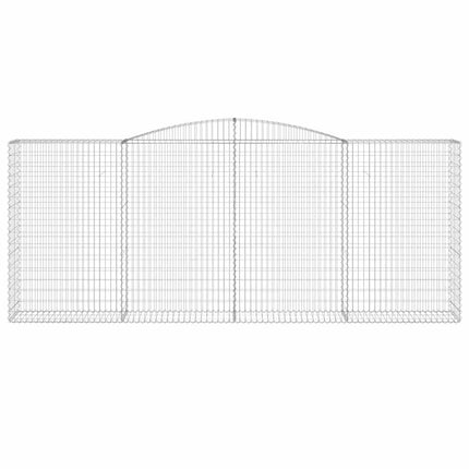 Gabion bågformad 25 st 400x50x160/180 cm galvaniserat järn