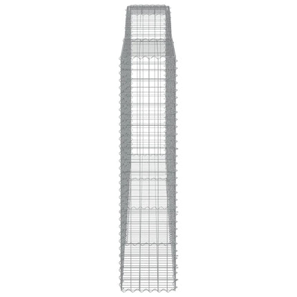 Gabioner bågformade 8 st 400x50x200/220 cm galvaniserat järn