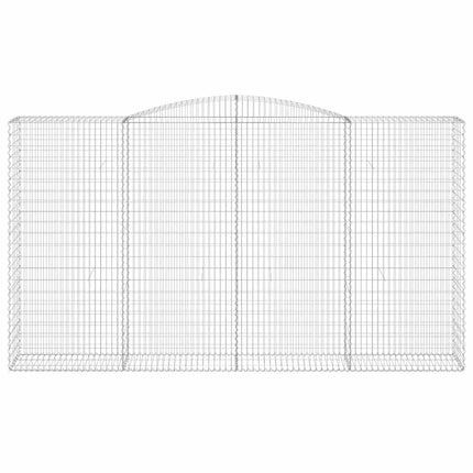 Gabioner bågformade 5 st 400x50x220/240 cm galvaniserat järn