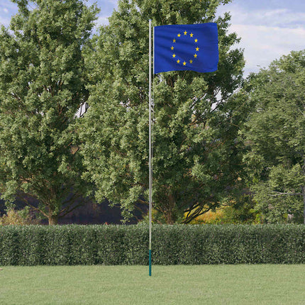 Europas flagga med flaggstång 6,08 m aluminium