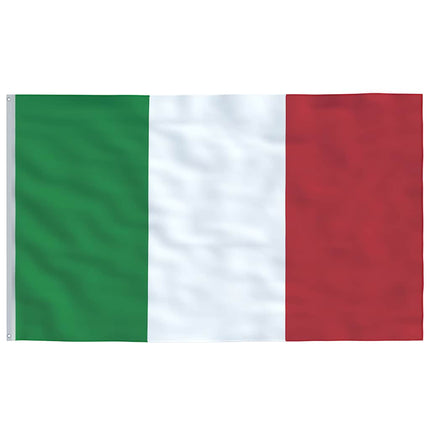 Italiens flagga och flaggstång 5,5 m aluminium