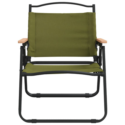Campingstolar 2 st grön 54x43x59cm oxfordtyg