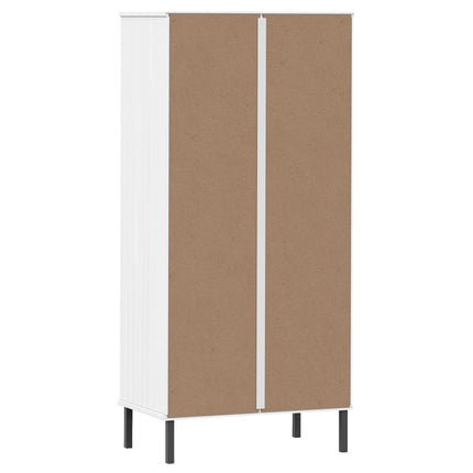 Bokhylla med 2 lådor OSLO vit 60x35x128,5 cm massivt trä