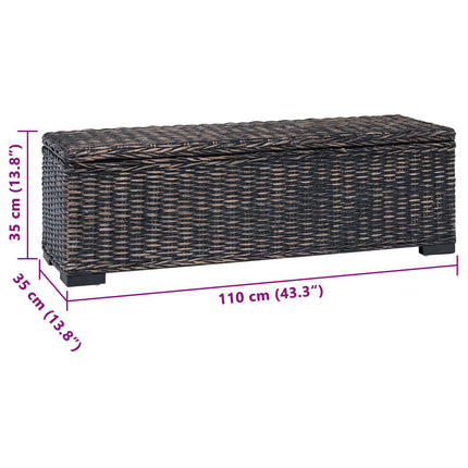Förvaringslåda med lagring Svart 110 x 35 x 45 cm
