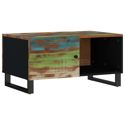 Soffbord 80x50x40 cm massivt återvunnet och konstruerat trä
