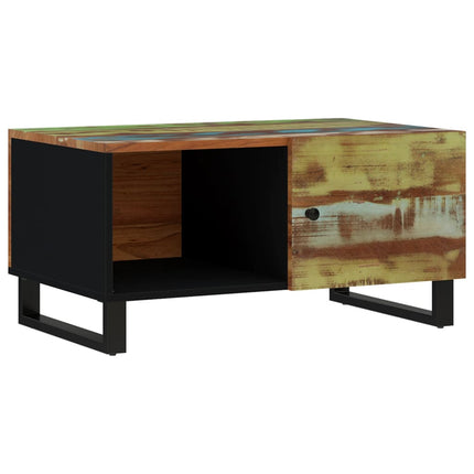 Soffbord 80x50x40 cm massivt återvunnet och konstruerat trä