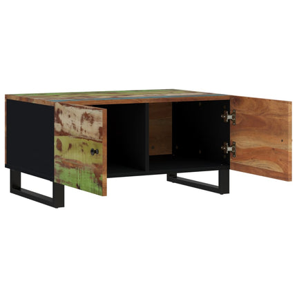 Soffbord 80x50x40 cm massivt återvunnet och konstruerat trä
