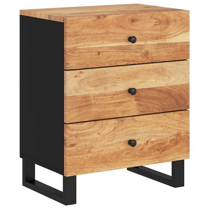Sängbord 50x33x62 cm massivt akaciaträ och konstruerat trä