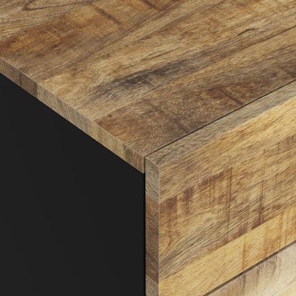 Sängbord 50x33x60 cm massivt mangoträ och konstruerat trä