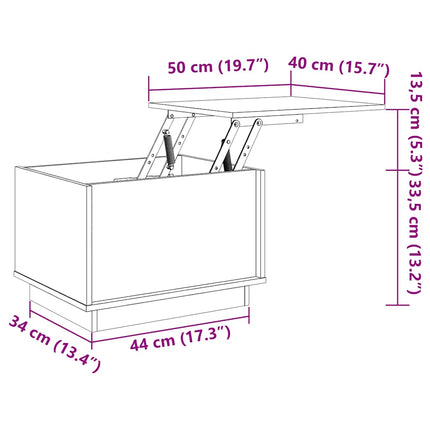 Soffbord 40x50x35 cm massiv furu