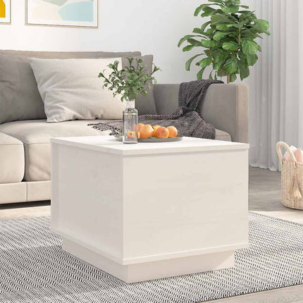 Soffbord vit 40x50x35 cm massiv furu