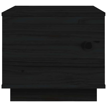 Soffbord svart 40x50x35 cm massivt furu