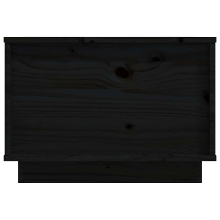 Soffbord svart 40x50x35 cm massivt furu
