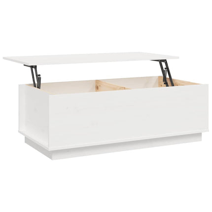 Soffbord vit 100x50x35 cm massiv furu
