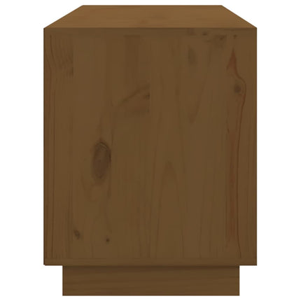 Tv-bänk honungsbrun 176x37x47,5 cm massiv furu