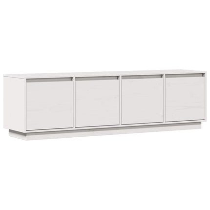 Tv-bänk vit 156x37x45 cm massiv furu